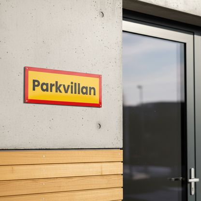 Husskylt - 500x180mm - Tydlig
