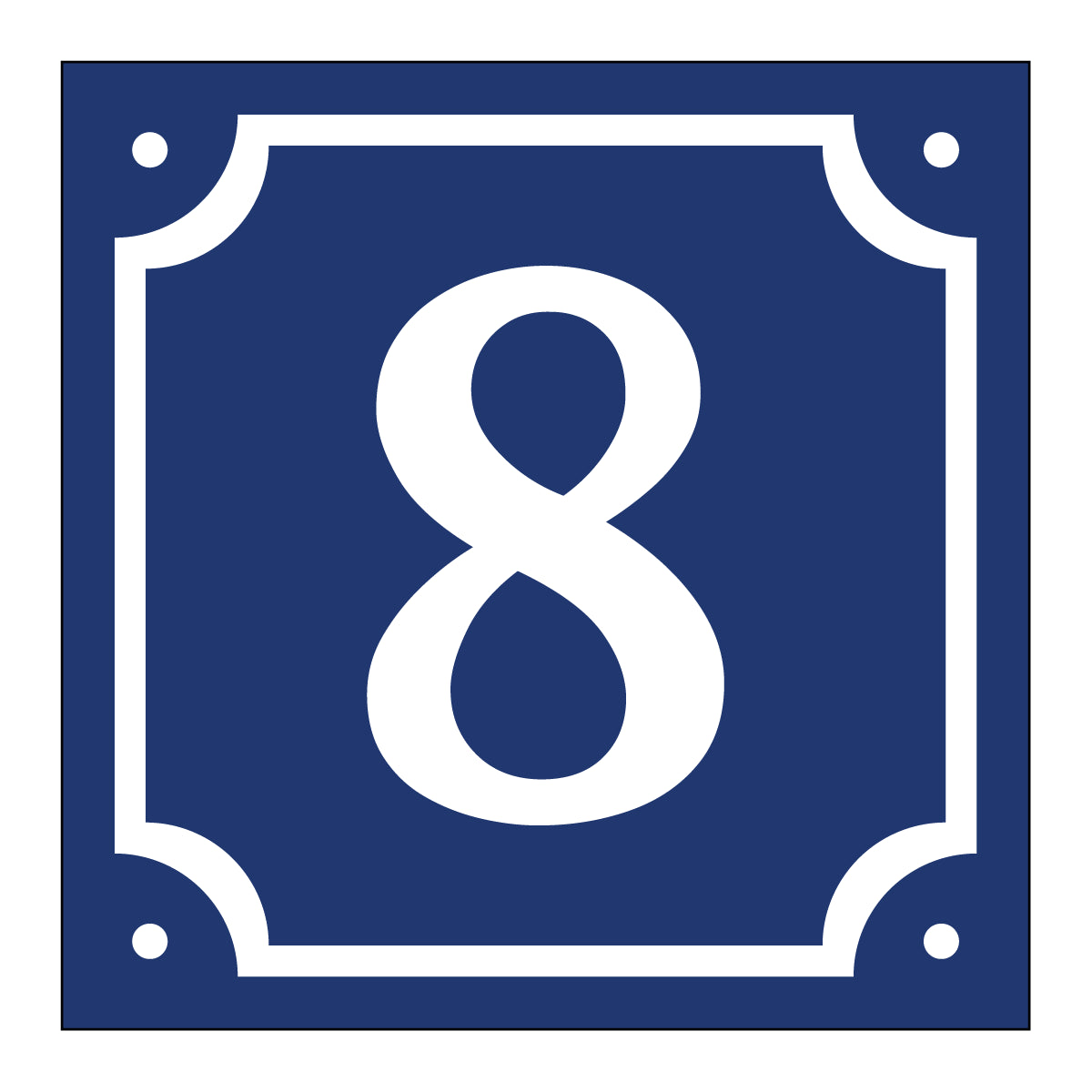 Husnummerskylt - 110x110mm - Gammaldags