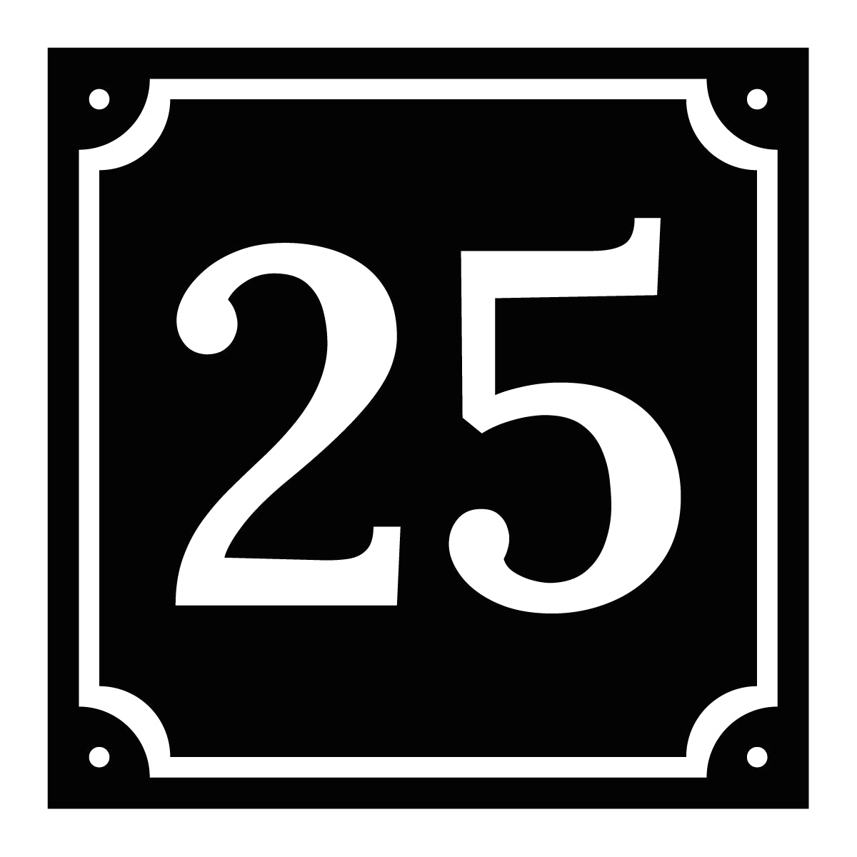 Husnummerskylt - 150x150mm - Gammaldags