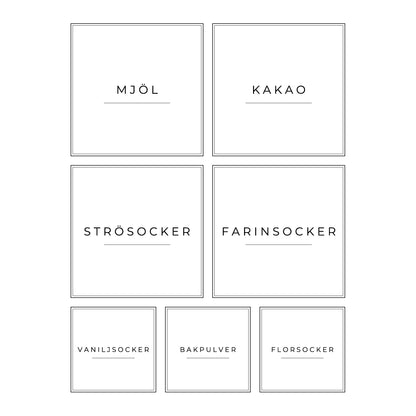 Etiketter för bakning - Modern