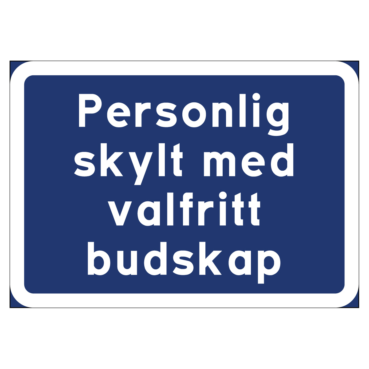 Aluminiumskylt - 297x210mm (A4)