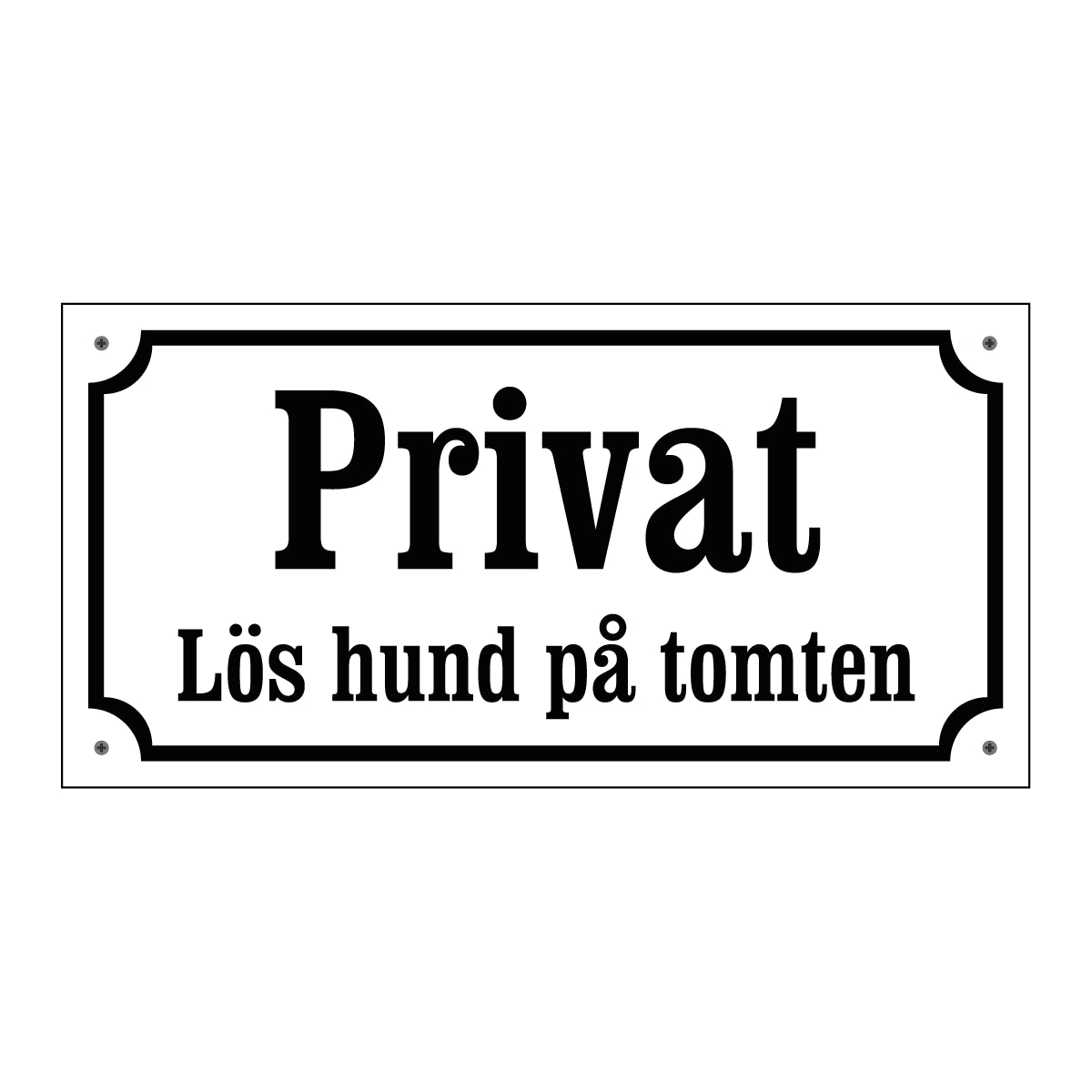 Privat - Lös hund på tomten - Gammaldags