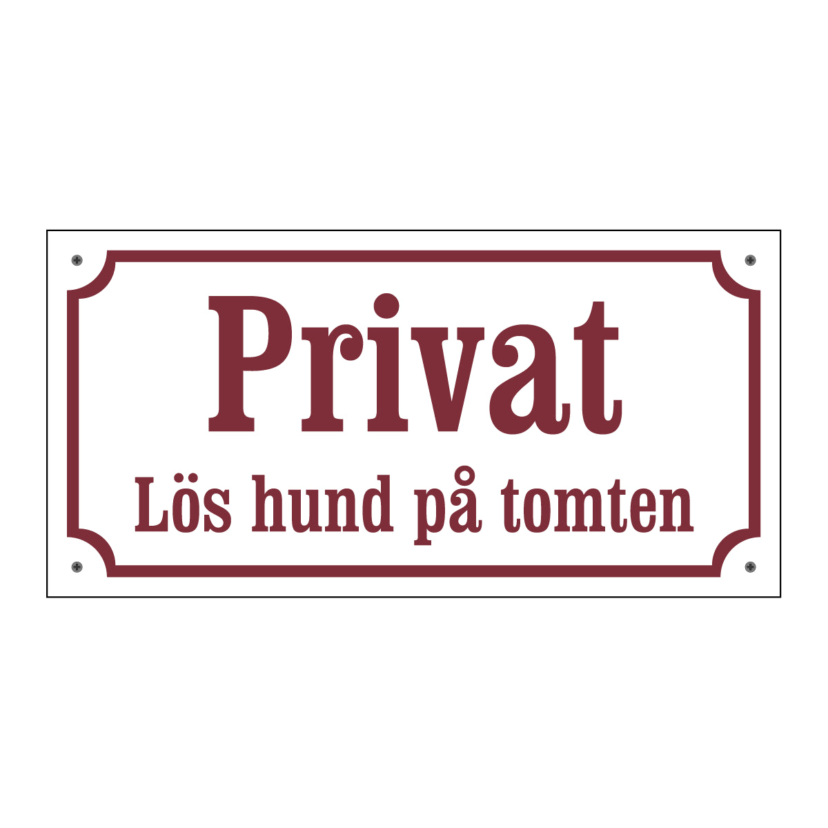 Privat - Lös hund på tomten - Gammaldags