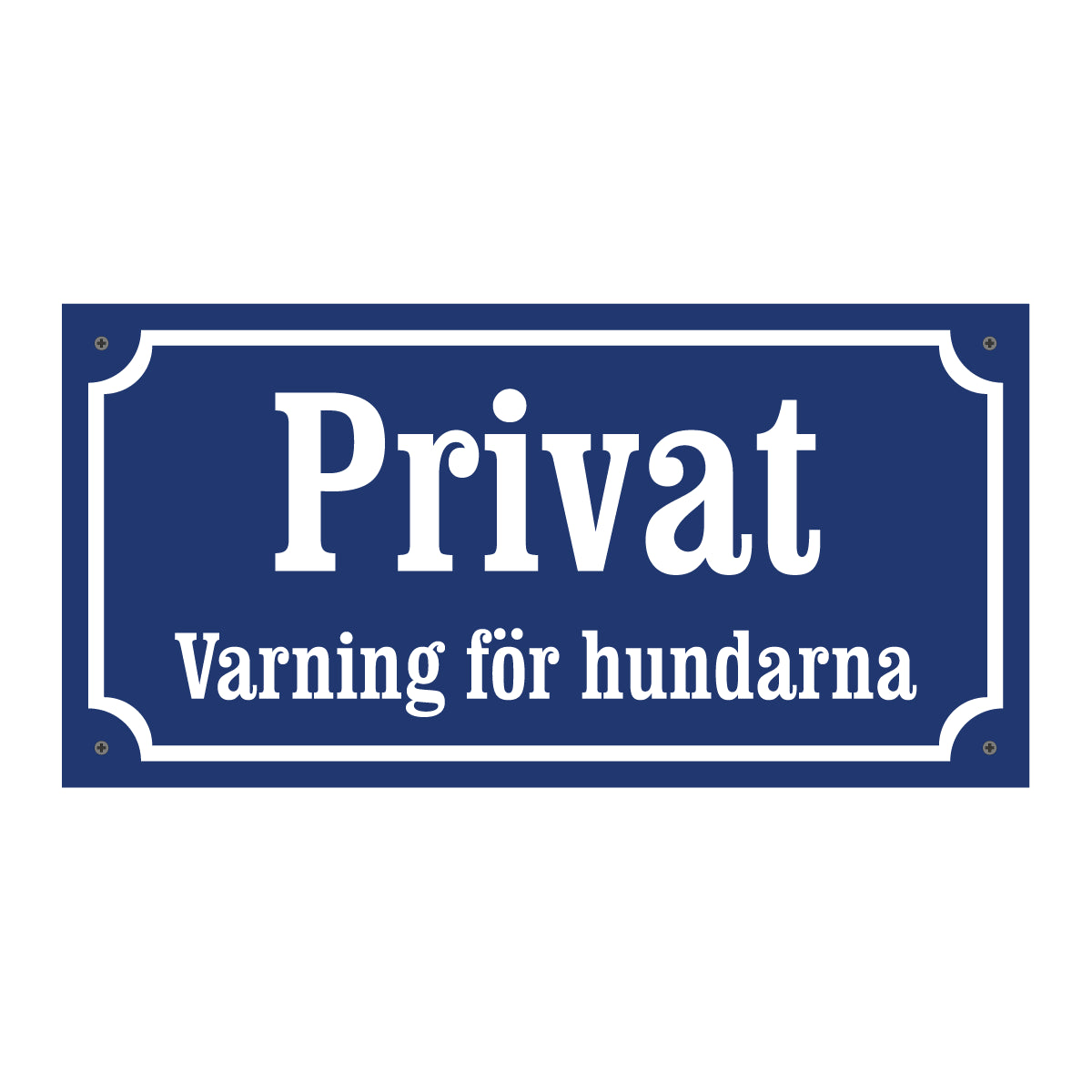 Privat - Varning för hundarna - Gammaldags