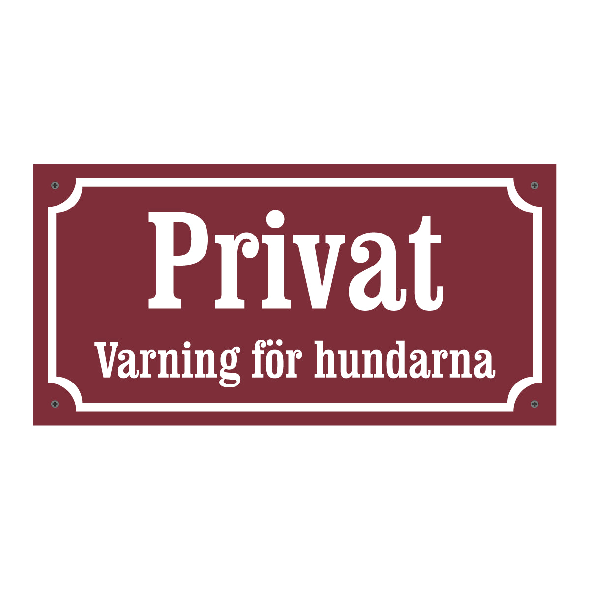 Privat - Varning för hundarna - Gammaldags