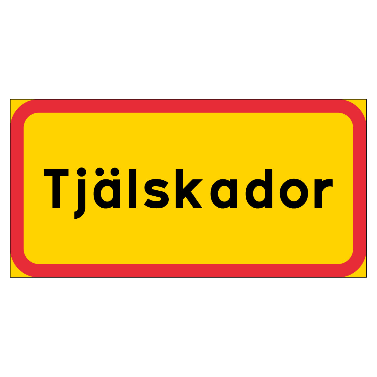 Skylt - Tjälskador - 400x200mm