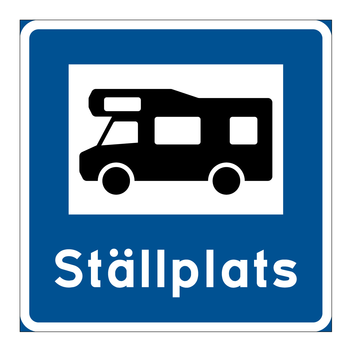 Parkeringsskylt - H28 - Husbil ställplats