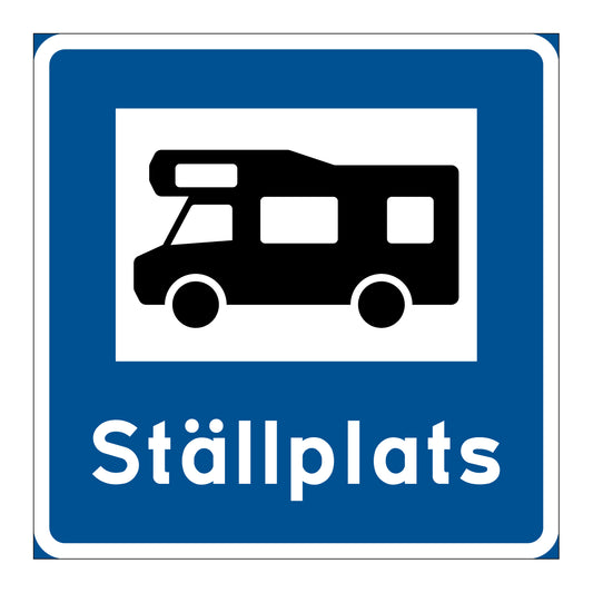 Parkeringsskylt - H28 - Husbil ställplats