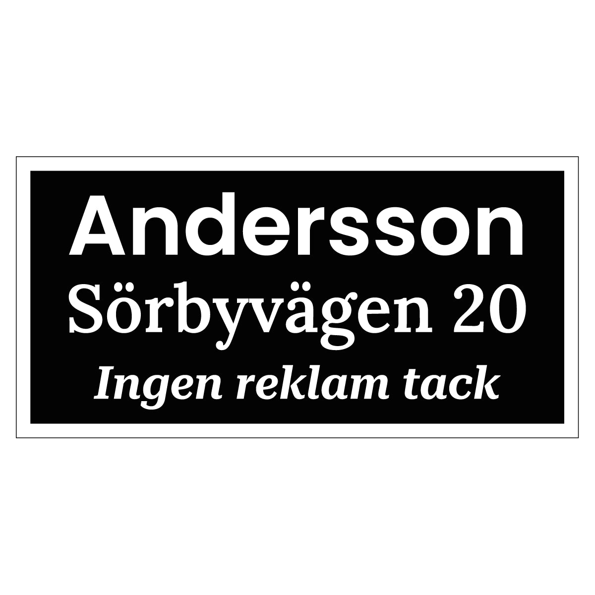 Plastskylt - 800x400mm - Egen design - BilligaSkyltar.se
