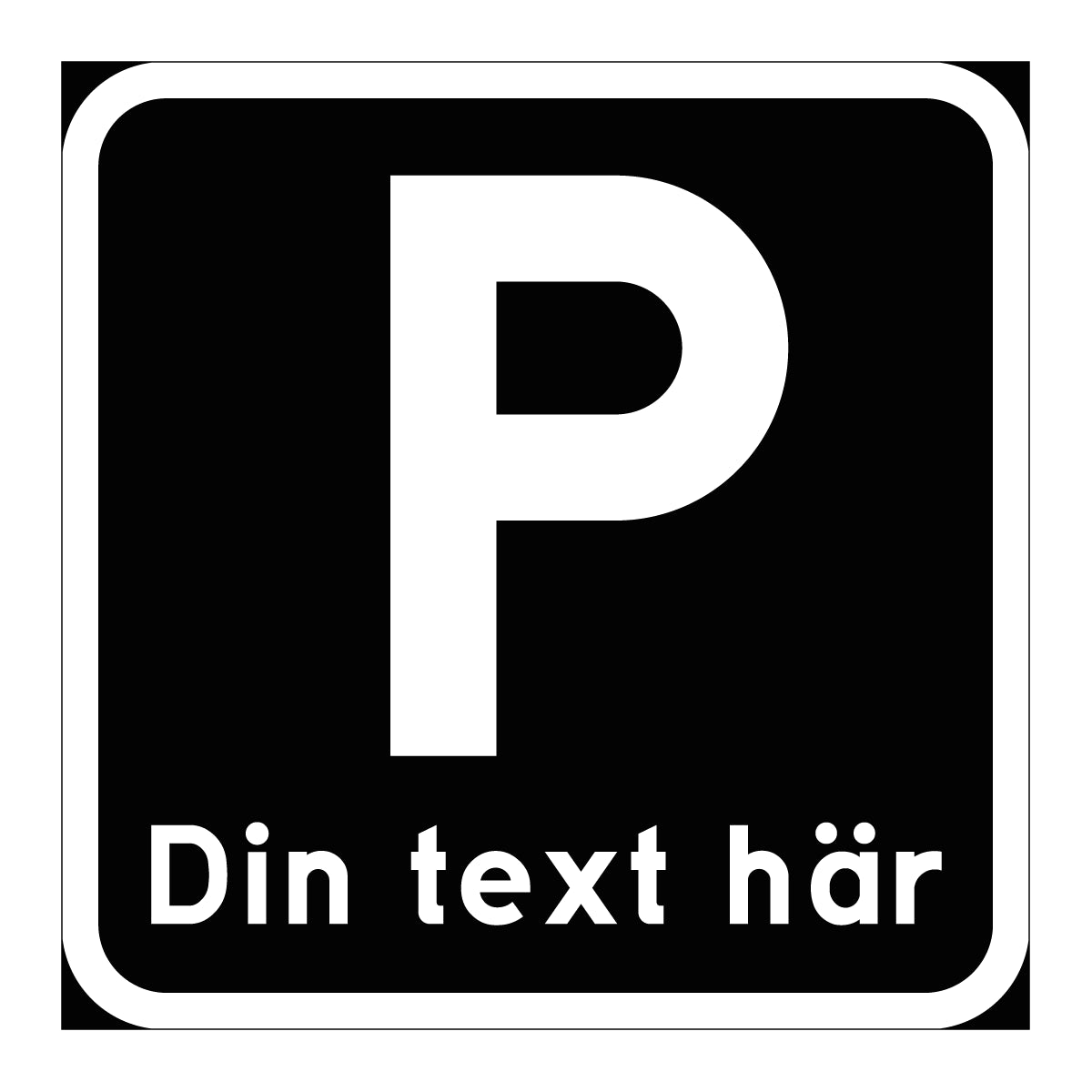 Aluminiumskylt - 400x400mm - Egen design - BilligaSkyltar.se