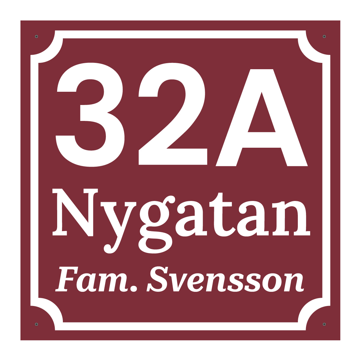 Aluminiumskylt - 600x600mm - Egen design - BilligaSkyltar.se