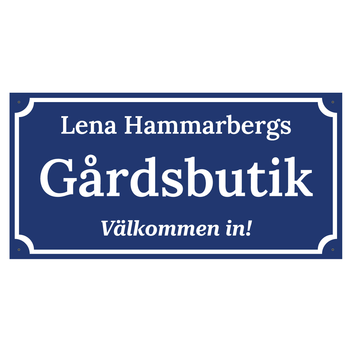 Gårdsskylt - 800x400mm - Egen design - BilligaSkyltar.se