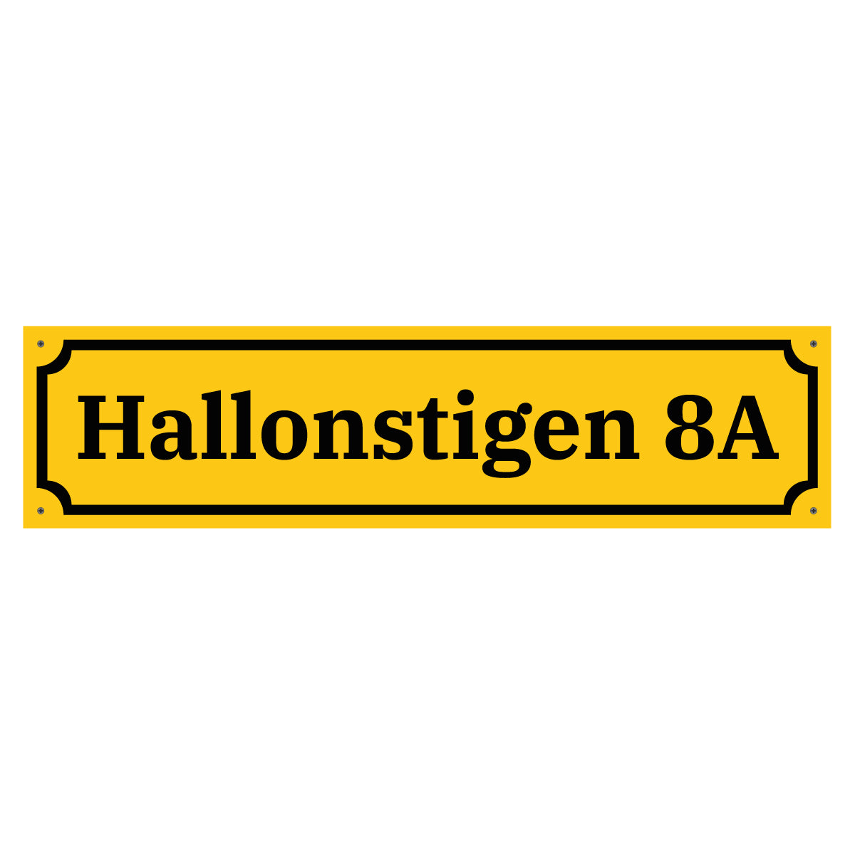 Adresskylt - 600x150mm - Egen design - BilligaSkyltar.se