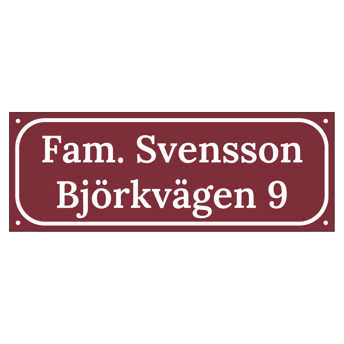 Husskylt - 300x110mm - Neutral