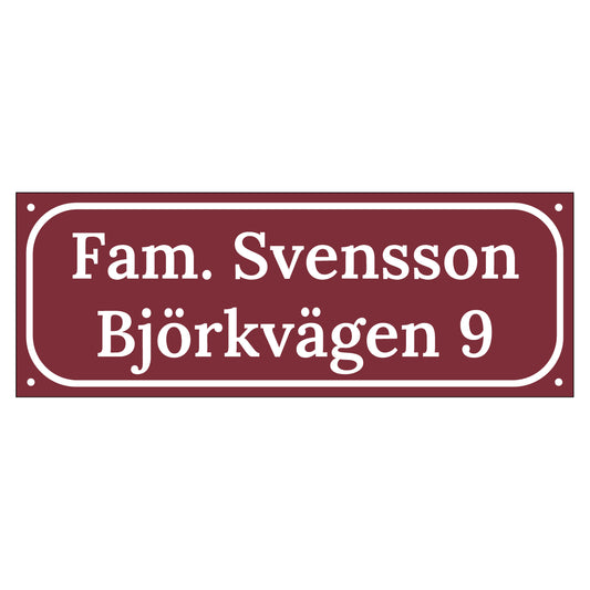 Husskylt - 300x110mm - Neutral