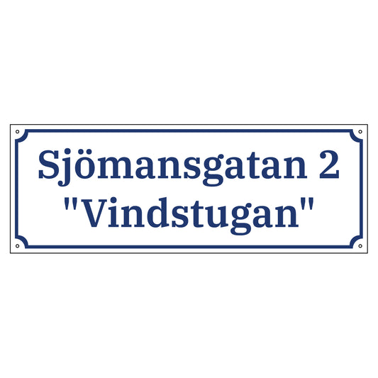 Husskylt - 500x180mm - Gammaldags