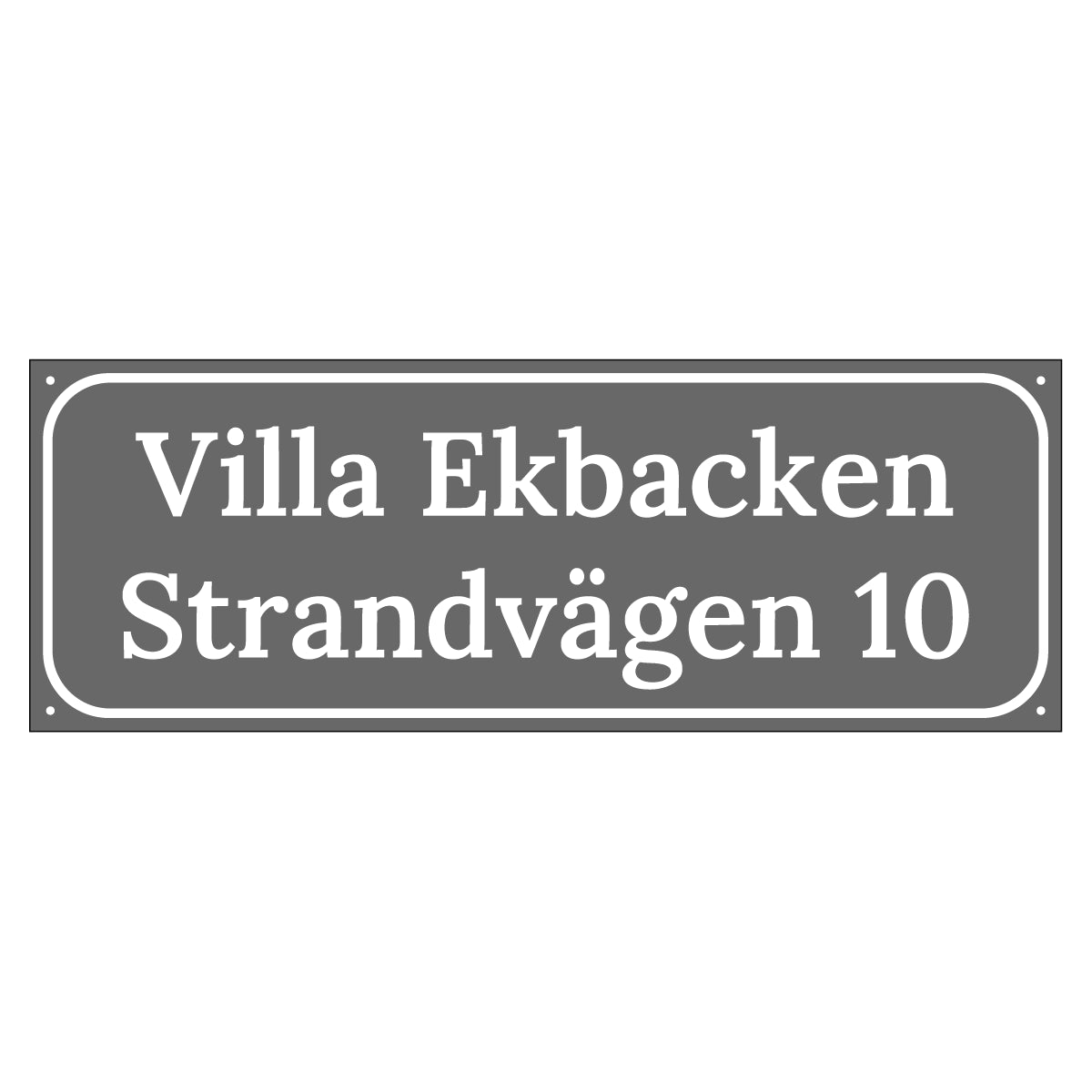 Husskylt - 500x180mm - Neutral