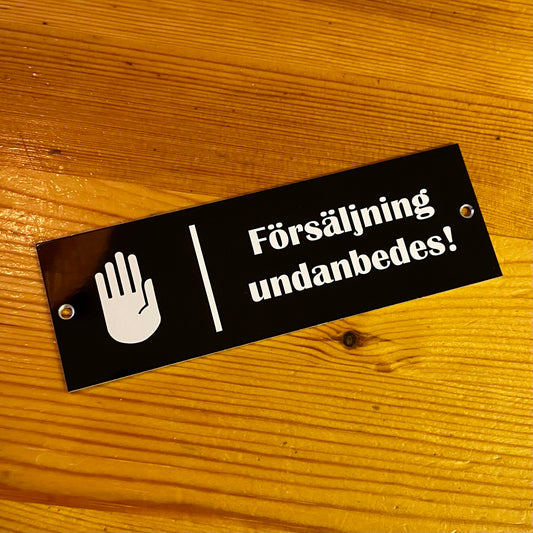 Aluminiumskylt - 120x40mm