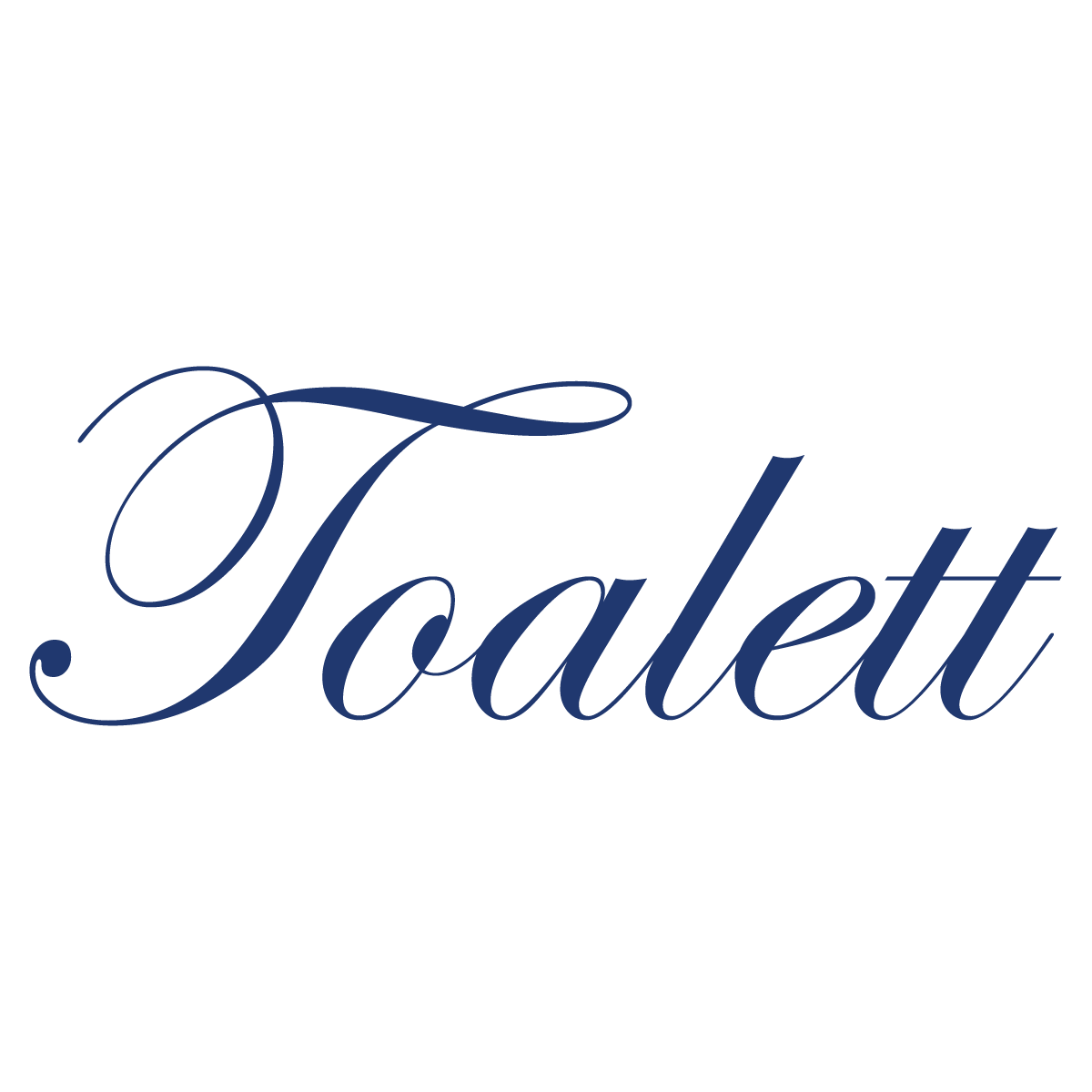 Toalett - Vinyltext - Blå