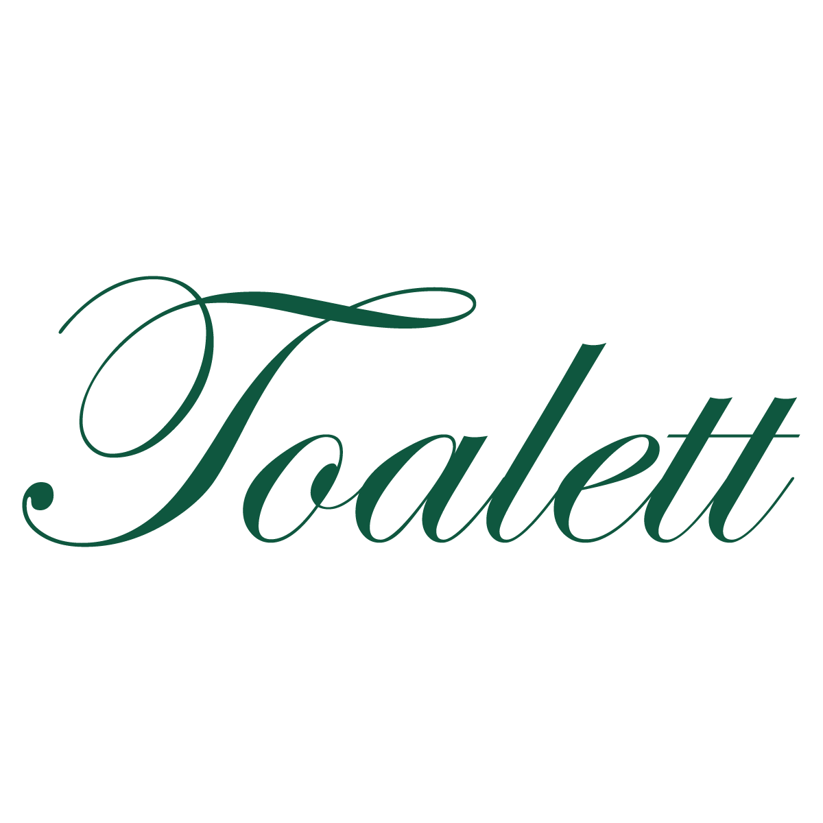 Toalett - Vinyltext - Grön