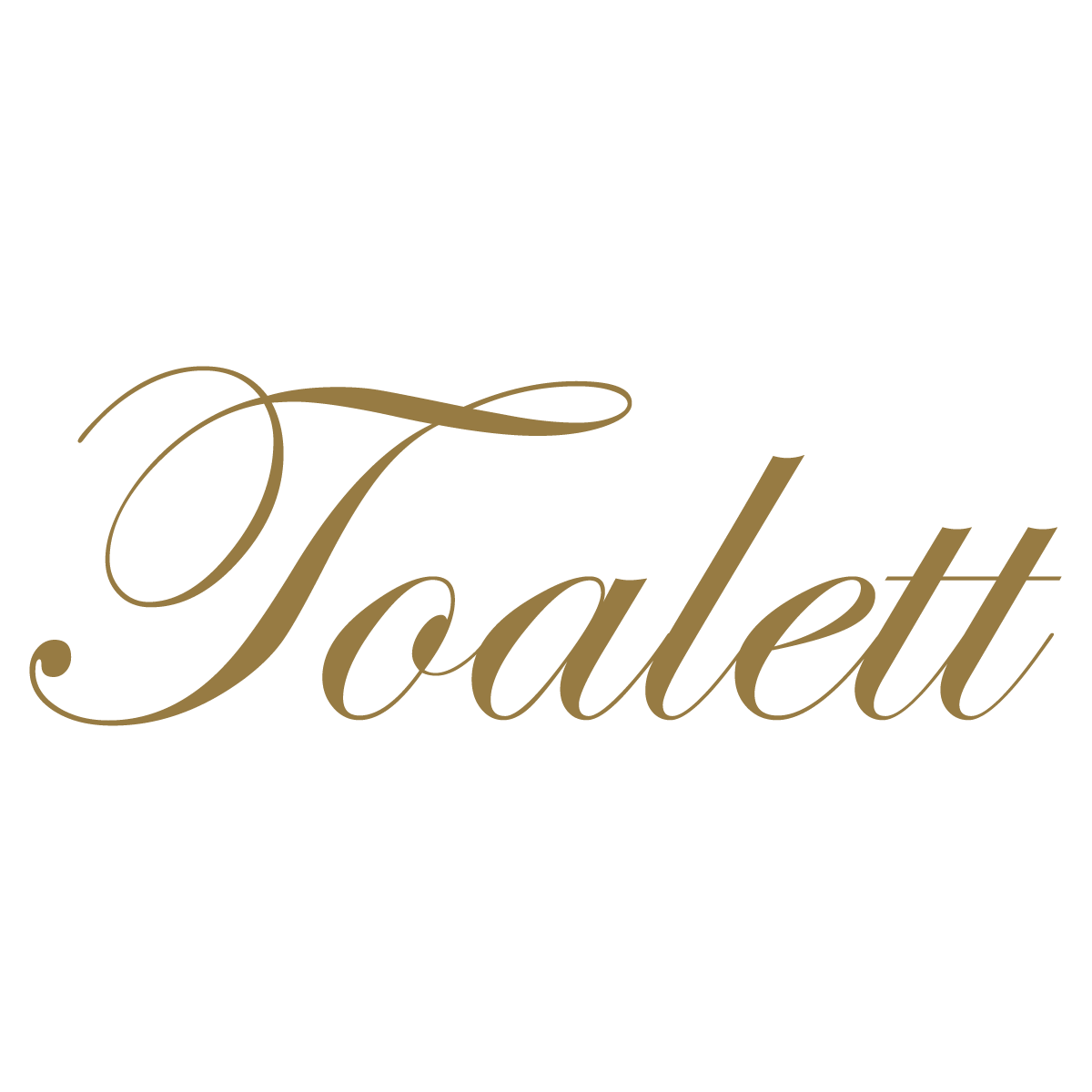 Toalett - Vinyltext - Guld