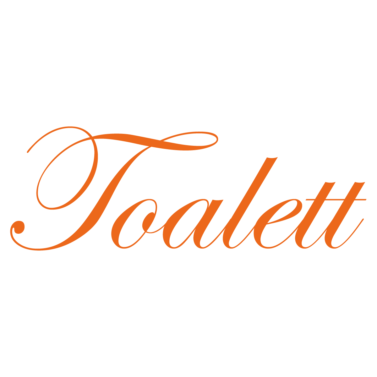 Toalett - Vinyltext - Orange
