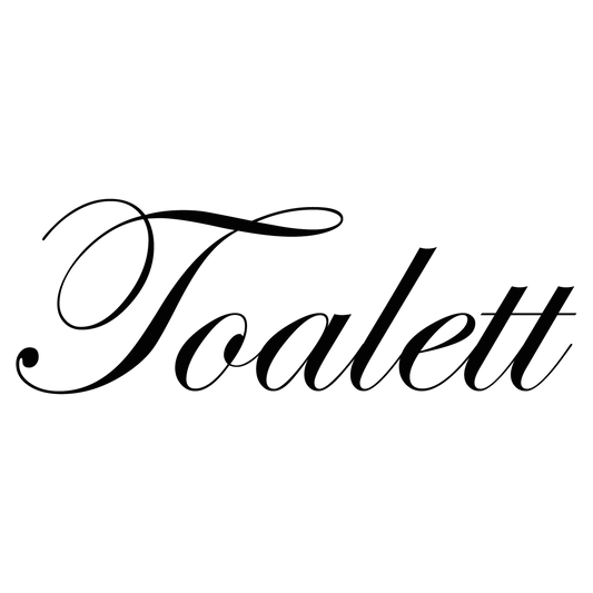 Toalett - Vinyltext - Svart