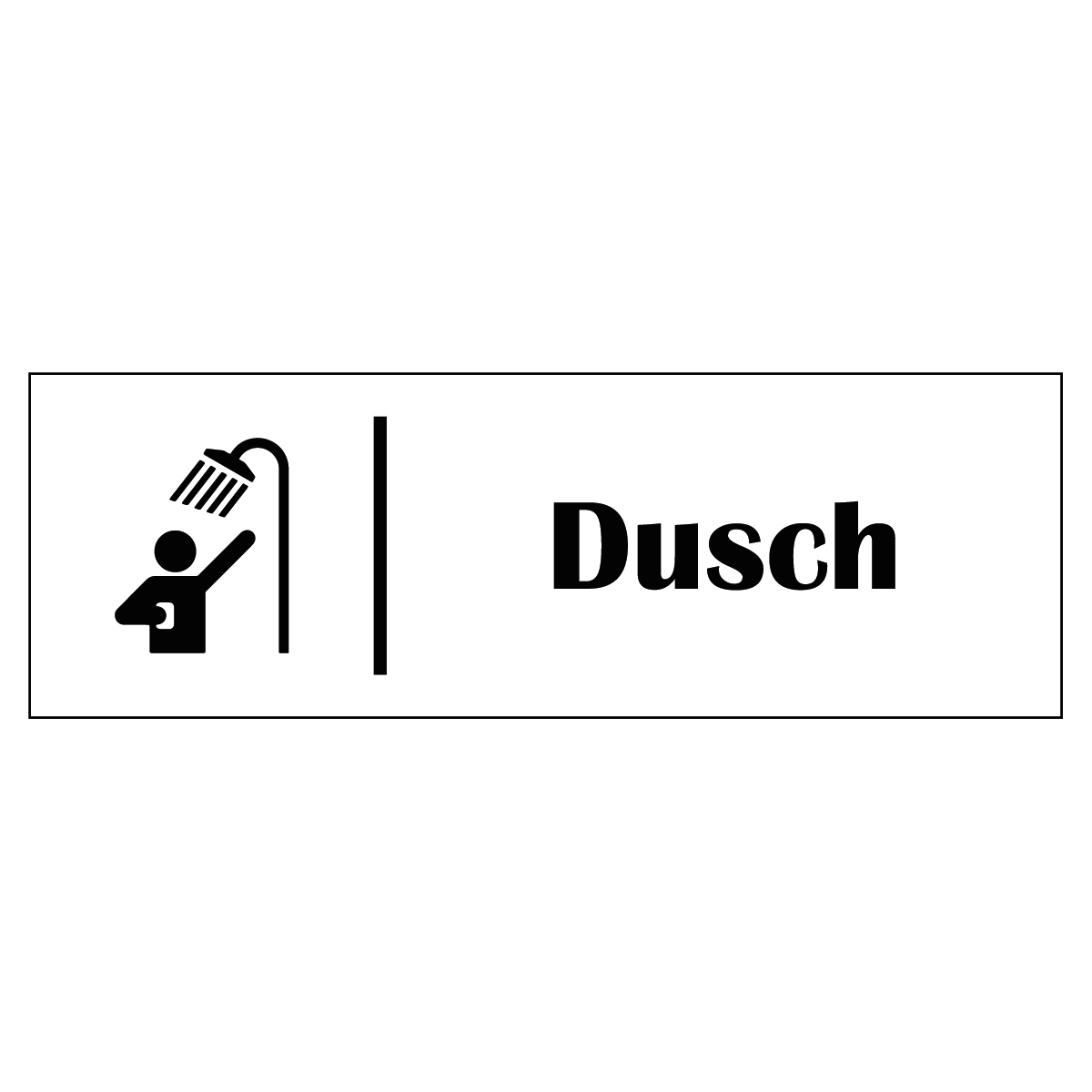 Trivselskylt "Dusch" - Vit