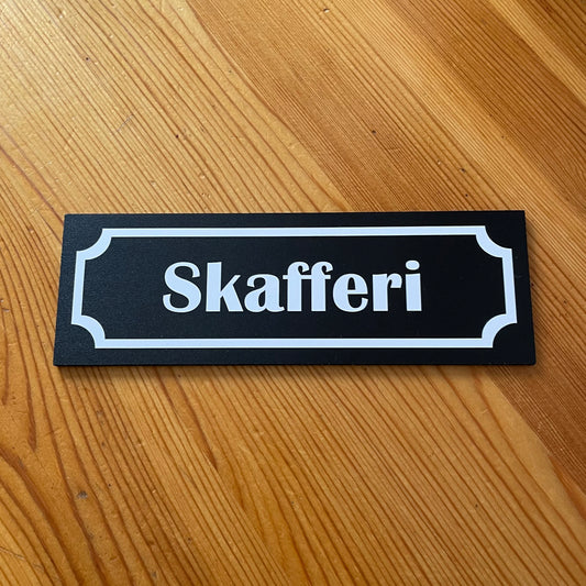 Plastskylt - 150x50mm