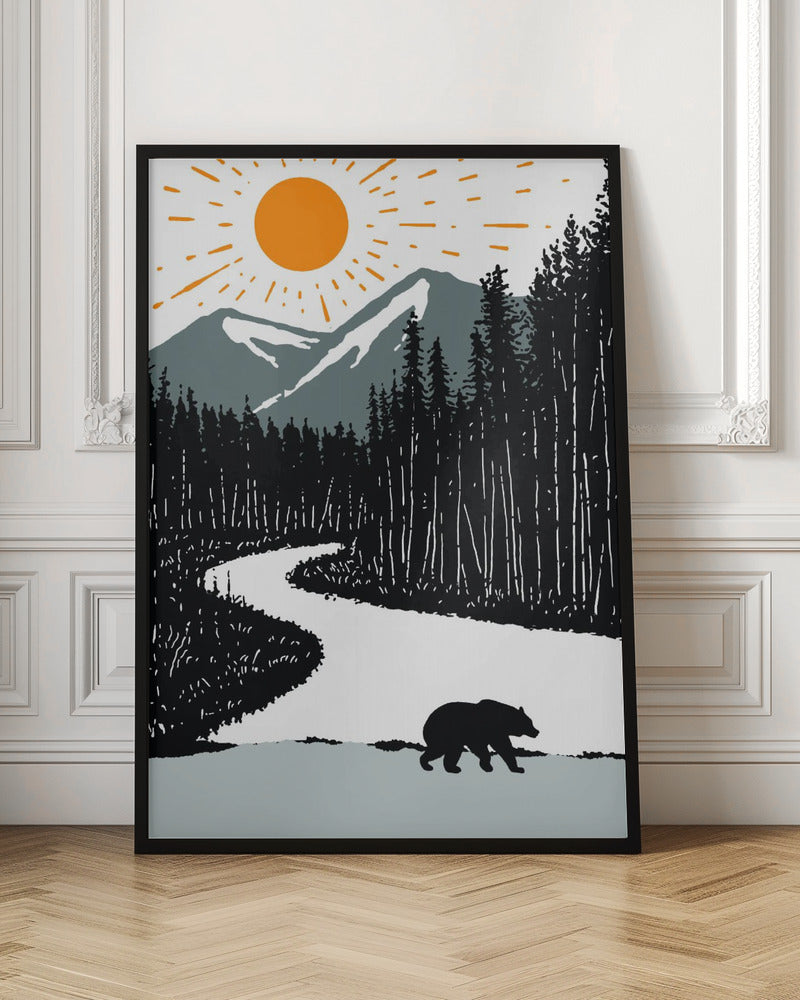 Poster "Bear By the River"