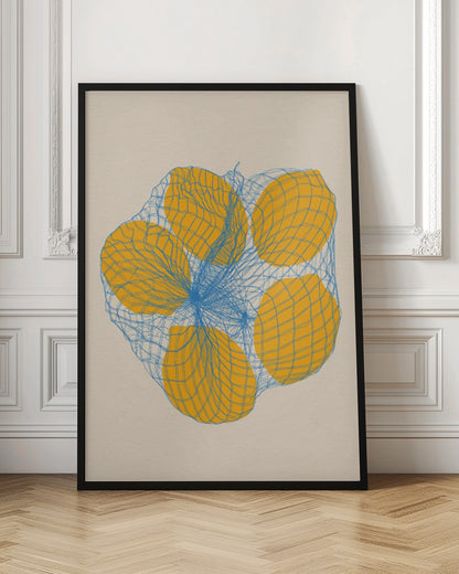 Poster "Five Lemons In a Net Bag"